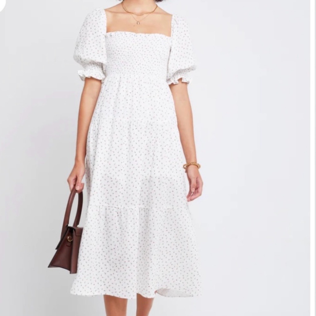 O.P.T. 100% Cotton Floral Maxi Dress